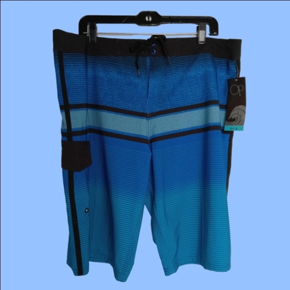OCEAN PACIFIC MEN'S BOARD SHORTS SIZE 38 NWT NAVY - Picture 2 of 14